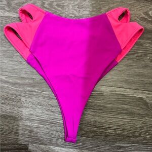 New TeenyB Bikini Strappy French Cut Bikini Bottom in Neon Size Large